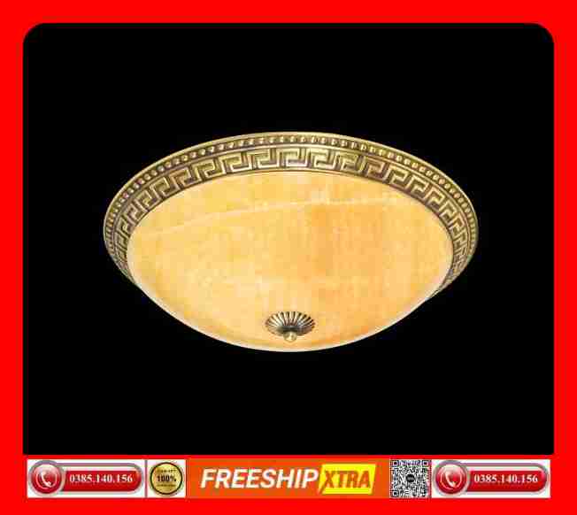 Đèn mâm áp trần đồng nguyên chất cao cấp BTD-64-65 - Ảnh 2