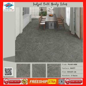 Gạch 60x60 Ý Mỹ Columbuscera-P64014RK đá mờ xám