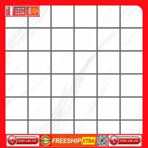 Gạch Mosaic Prime 18700 màu trắng xám Calacatta