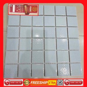Gạch Mosaic Prime 50101TC màu xám trắng