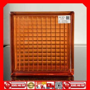 Gạch Kính Sọc Dưa Cam 190x190x80-mm