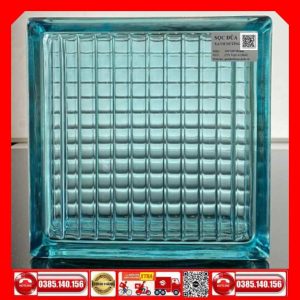 Gạch Kính Sọc Dưa Xanh Dương 190x190x80-mm