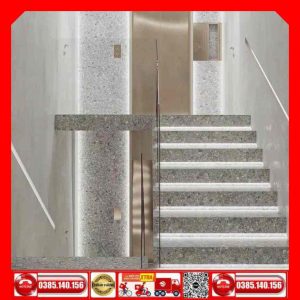 Đá ốp lát cầu thang CT04VIN Terrazzo Xám