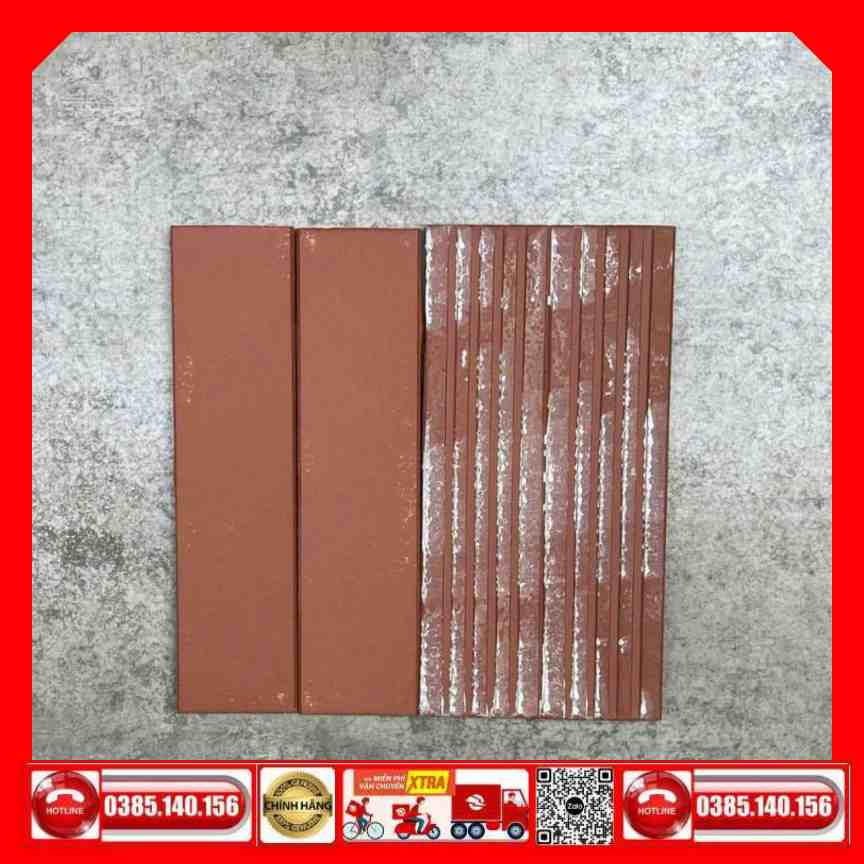 Gạch Mosaic gốm 6x24 VIN62405 màu đỏ - Ảnh 2