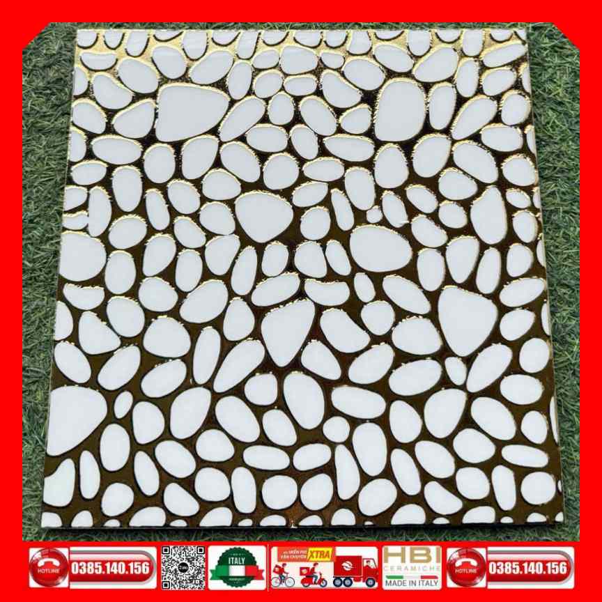 Gạch 30x30 Khắc Kim 30348 Sỏi Trắng