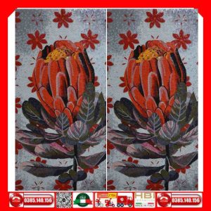 Tranh Mosaic Bông Hoa Đỏ MTHHD07