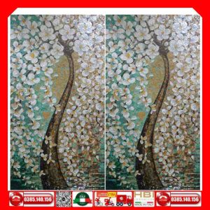 Tranh Mosaic Hoa Trắng MTHHD35